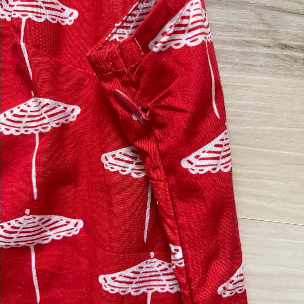 Sail to Sable Red Sleeveless Midi Dress with White Trim NWOT! - Picture 3 of 9